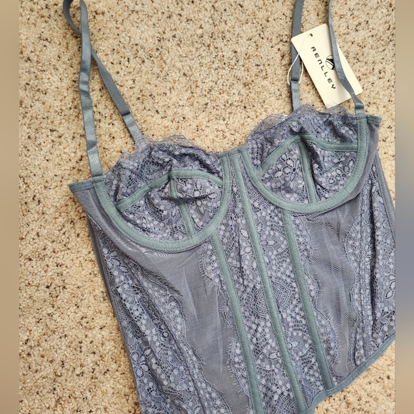 Blue Corset Top - Picture 2 of 7
